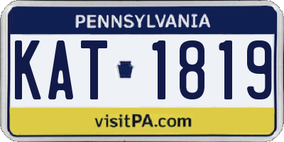 PA license plate KAT1819