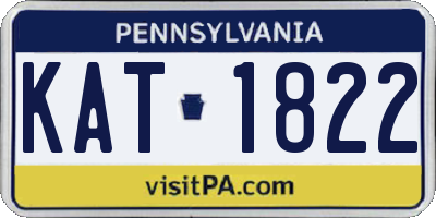 PA license plate KAT1822