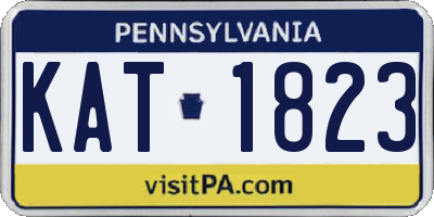 PA license plate KAT1823