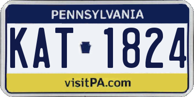 PA license plate KAT1824