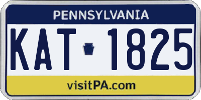 PA license plate KAT1825