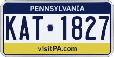 PA license plate KAT1827