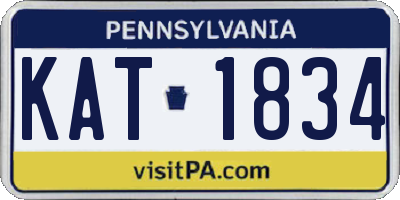 PA license plate KAT1834