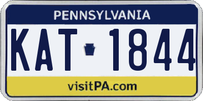 PA license plate KAT1844