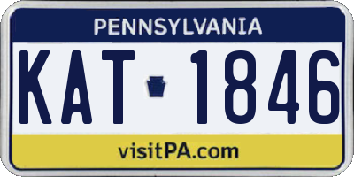 PA license plate KAT1846