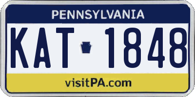 PA license plate KAT1848