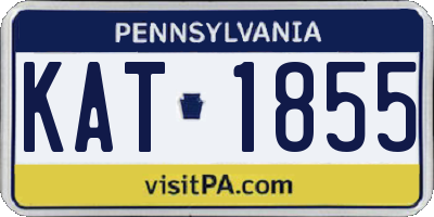 PA license plate KAT1855