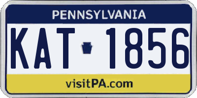 PA license plate KAT1856