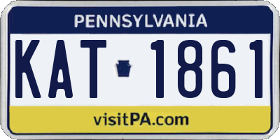 PA license plate KAT1861