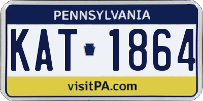 PA license plate KAT1864