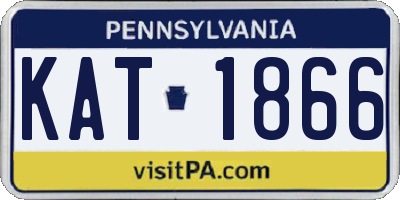 PA license plate KAT1866
