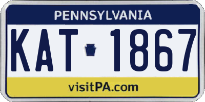 PA license plate KAT1867
