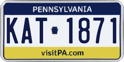 PA license plate KAT1871