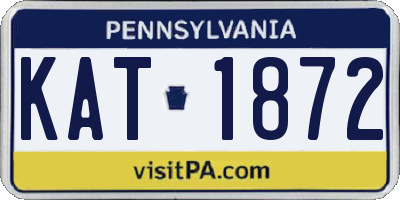 PA license plate KAT1872