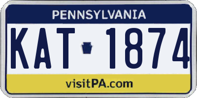 PA license plate KAT1874