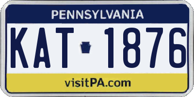 PA license plate KAT1876