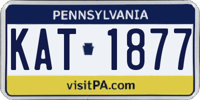 PA license plate KAT1877