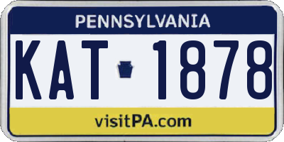PA license plate KAT1878
