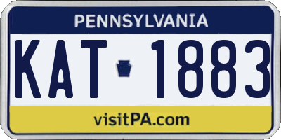 PA license plate KAT1883