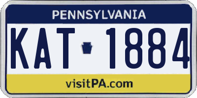 PA license plate KAT1884