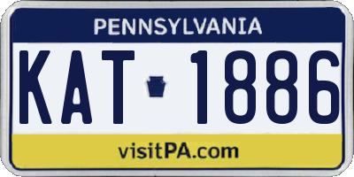 PA license plate KAT1886
