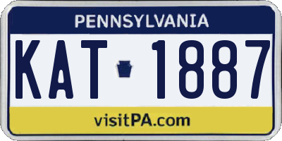 PA license plate KAT1887