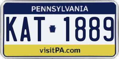 PA license plate KAT1889
