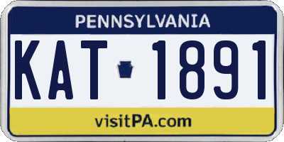 PA license plate KAT1891