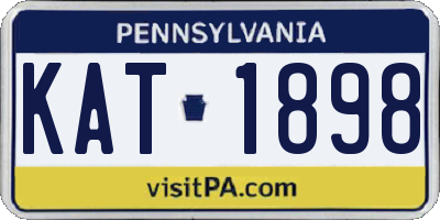 PA license plate KAT1898