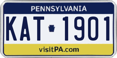 PA license plate KAT1901