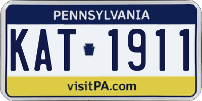 PA license plate KAT1911