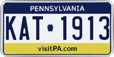 PA license plate KAT1913