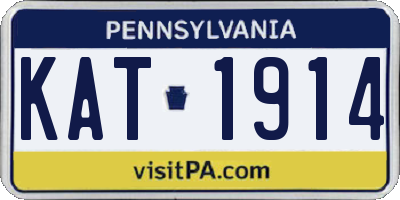 PA license plate KAT1914