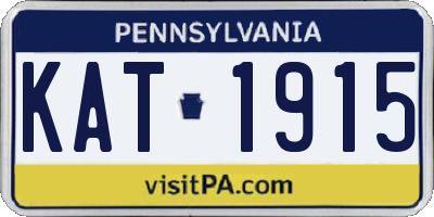 PA license plate KAT1915