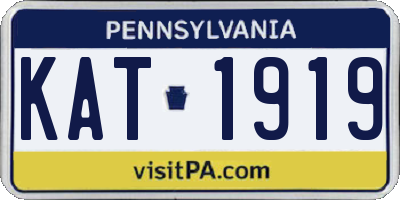 PA license plate KAT1919