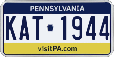 PA license plate KAT1944