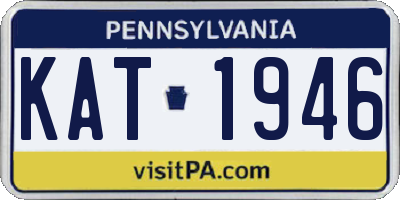 PA license plate KAT1946