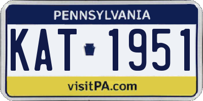 PA license plate KAT1951