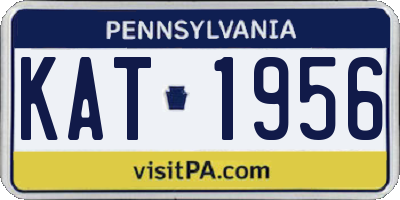 PA license plate KAT1956