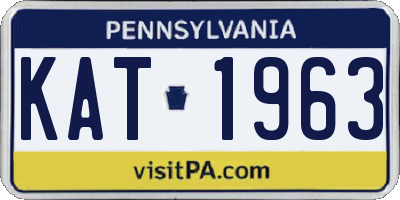 PA license plate KAT1963