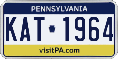 PA license plate KAT1964