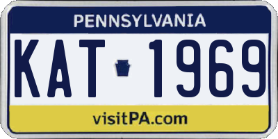 PA license plate KAT1969