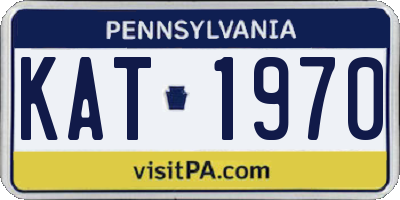 PA license plate KAT1970