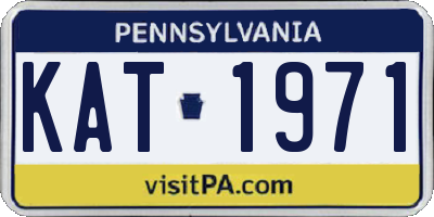 PA license plate KAT1971