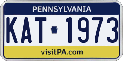 PA license plate KAT1973