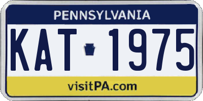PA license plate KAT1975