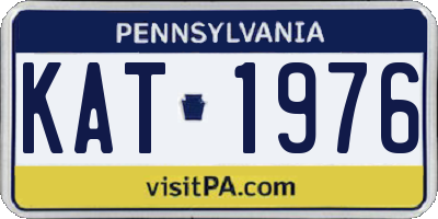 PA license plate KAT1976