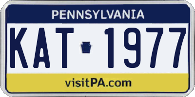 PA license plate KAT1977