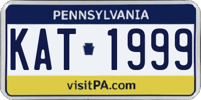 PA license plate KAT1999