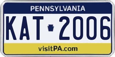 PA license plate KAT2006
